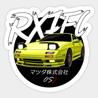 JDM RX-7 [FC] Yellow Black Sun Edition Sticker